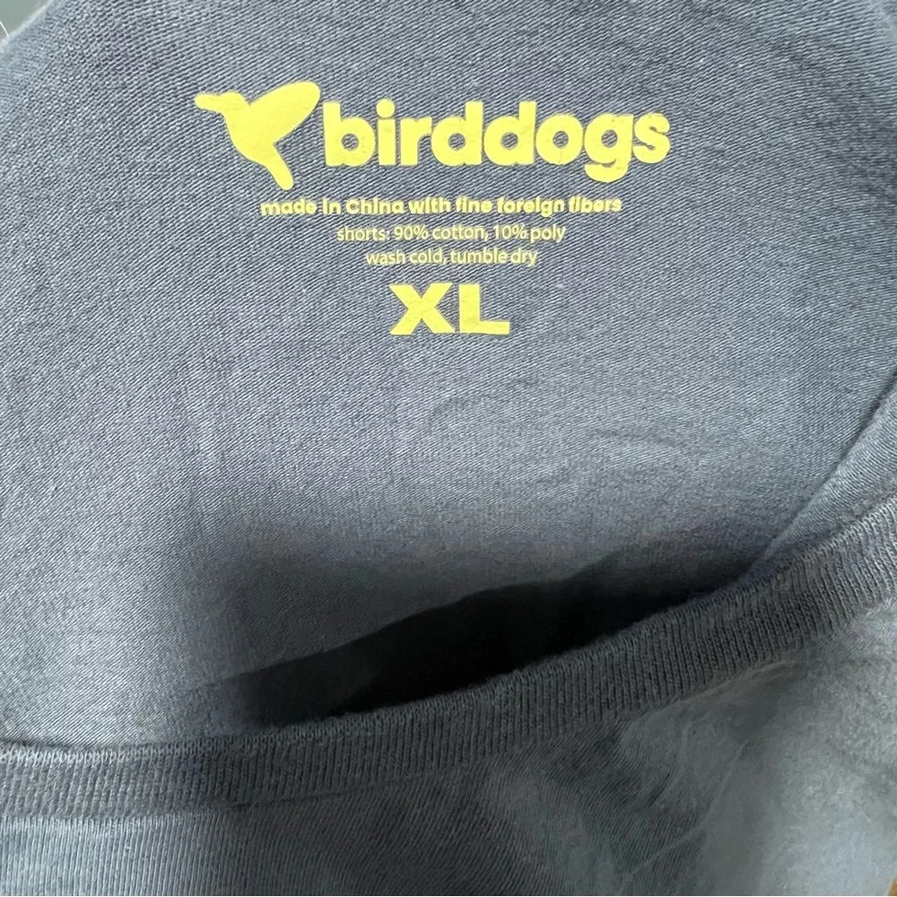 Birddogs Pocket T Shirt Men XL Blue Crew Neck Short Sleeves Logo Stretch - Picture 6 of 6